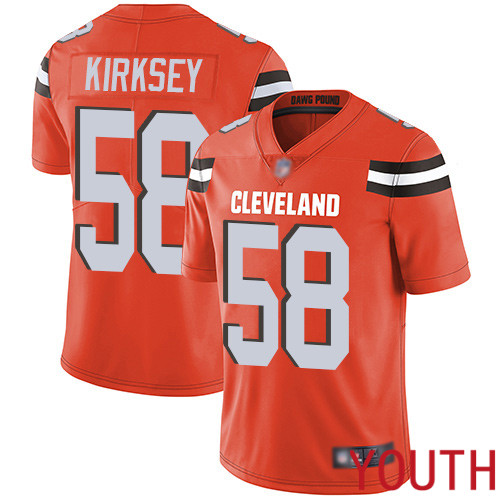 Cleveland Browns Christian Kirksey Youth Orange Limited Jersey 58 NFL Football Alternate Vapor Untouchable